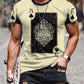 Men 3D Tees Casual Round Neck Short Sleeve  Playing Cards Printing