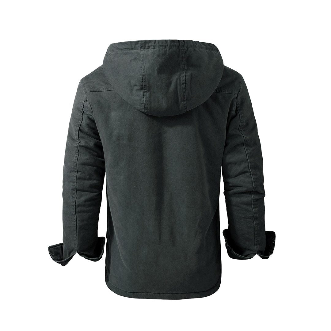 Thick Single Breasted Hoodie Jacket