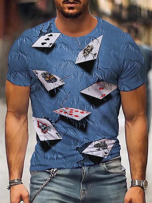 New Men's T shirt 3D Print Graphic Short Sleeve Daily Tops Round Neck