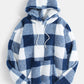 Mens Color Bolck Stitching Patchwork Drawstring Hoodies