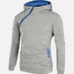 Mens Hoodies Solid Color Side Zipper Thick Casual Sport Hooded Tops SKU715666