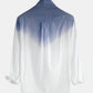 Men Cotton Gradient Printing Casual Long Sleeve Shirt