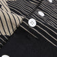 Mens Casual Breathable Striped Color Block Short Sleeve Shirts