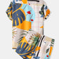 Mens Tropical Floral & Leaf Print Casual Light Designer Loungewear
