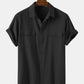 Men 100% Cotton Solid Color Double Pocket Casual Shirt SKUF15002