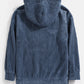Mens Corduroy Solid Color Casual Loose Fit Kangaroo Pocket Drawstring Hoodies