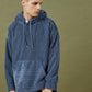 Mens Corduroy Solid Color Casual Loose Fit Kangaroo Pocket Drawstring Hoodies