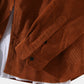 Mens Corduroy Solid Color Lapel Daily Long Sleeve Shirts