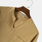 Mens Simple Solid 100% Cotton V-Neck Long Sleeve Shirt