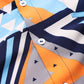 Mens Triangle All Over Print Lapel Street Short Sleeve Shirts