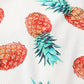 Mens Pineapple Pattern Print Casual Loungewear Comfy Breathable Button Drawstring Outfits Set