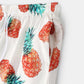 Mens Pineapple Pattern Print Casual Loungewear Comfy Breathable Button Drawstring Outfits Set