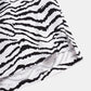 Mens Zebra Pattern Revere Collar Shirt & Drawstring Shorts Two Piece Outfits