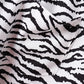 Mens Zebra Pattern Revere Collar Shirt & Drawstring Shorts Two Piece Outfits