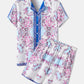 Mens Pink Baroque Print Vintage Revere Collar Two Pieces Outfits