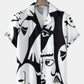 Mens Abstract Face All Over Print Street Short Sleeve Shirts