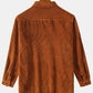 Mens Plain Style Corduroy Solid Color Casual Long Sleeve Shirts SKUD63857