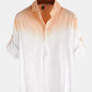 Men Cotton Gradient Printing Casual Long Sleeve Shirt