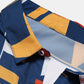 Mens Geometric Colorful Block Printed Short Sleeve Shirt