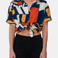 Mens Geometric Colorful Block Printed Short Sleeve Shirt