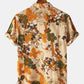 Mens Vintage Floral Oil Printting Short Sleeve Shirts