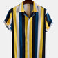 Men Colorful Stripe Printed Holiday Casual Shirt