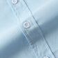 Mens Breathable Flax Stand Collar Solid Color Short Sleeve Shirt SKUF04403