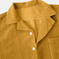 Mens Thin Corduroy Solid Patch Pocket Breathable Short Sleeve Shirt & Shorts SKUF75125
