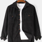 Mens Solid Corduroy Relaxed Fit Casual Long Sleeve Shirts With Flap Pockets SKUF75051