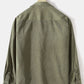 Mens Corduroy Solid Color Cargo Style Long Sleeve Shirts With Flap Pockets