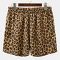 Mens Hawaiian Leopard Print Thin Holiday Beachwear Surfing Sporty Button Loungewear Set SKUE44246