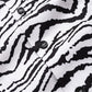 Mens Zebra Pattern Revere Collar Shirt & Drawstring Shorts Two Piece Outfits