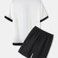 Men Seersucker Material Patchwork Design Baroque Two Pieces Outfits