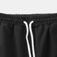 Mens Contrast Stripe Trim Plain Sports Two Pieces Outfits With Drawstring Shorts SKUH31214