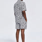 Mens Zebra Pattern Revere Collar Shirt & Drawstring Shorts Two Piece Outfits