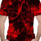 Men's Abstract Graphic T-shirt Round Neck Red