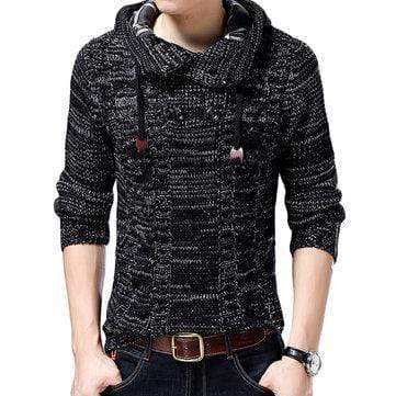 Men's Thick Casual Hooded Winter Sweater