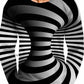 Men's 3D Print Graphic Optical Illusion Plus Size Long Sleeve Tops Streetwear