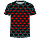 New Men's T shirt 3D Print Graphic Optical Illusion Plus Size Short Sleeve Casual Tops